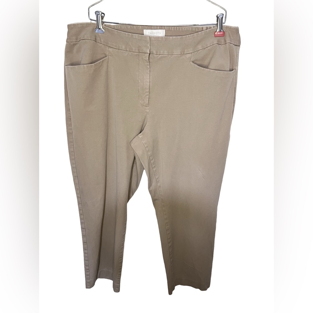 Talbots 18W Tummy Control Stretch Chinos Tan Women Pants  Slacks